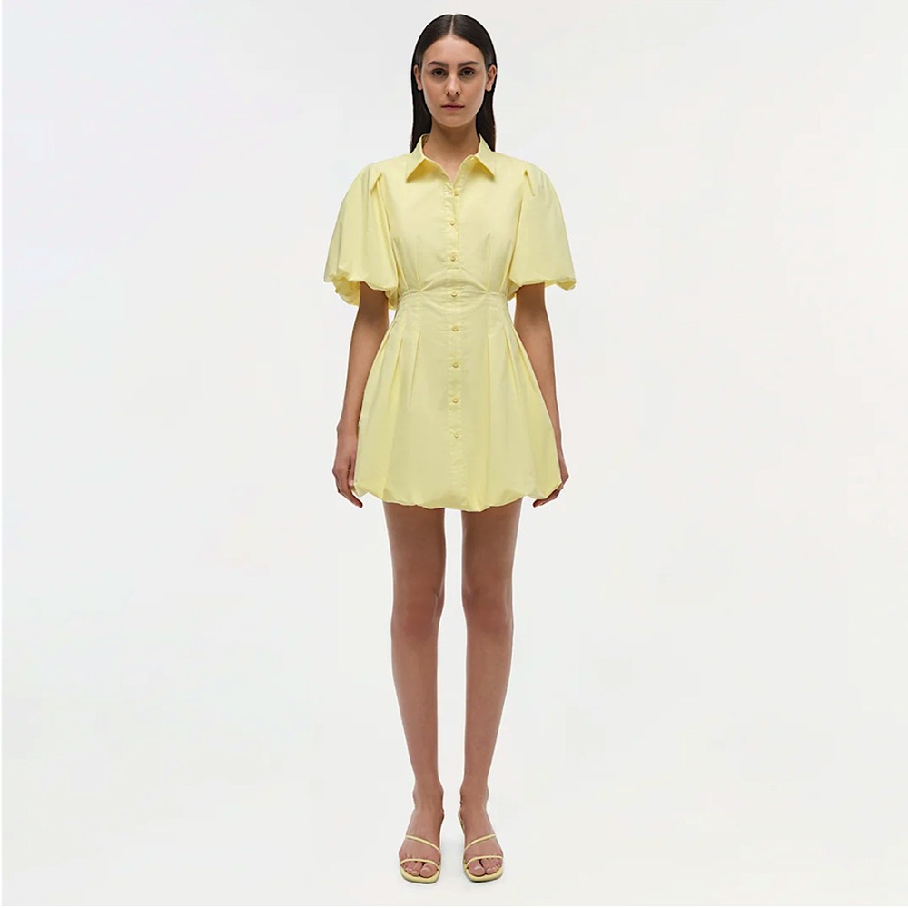 SIMKHAI Cleo Mini Dress in Buttercream